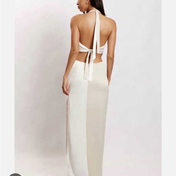 Meshki Cream Backless Maxi Dress - Picture 2 of 4